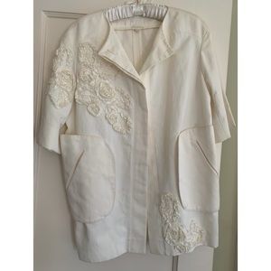 Nina Ricci oversized white coat